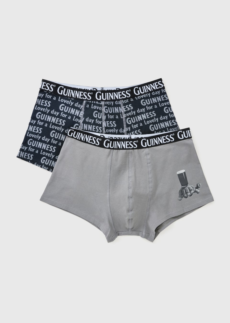 2 Pack Black & Grey Guinness Boxers