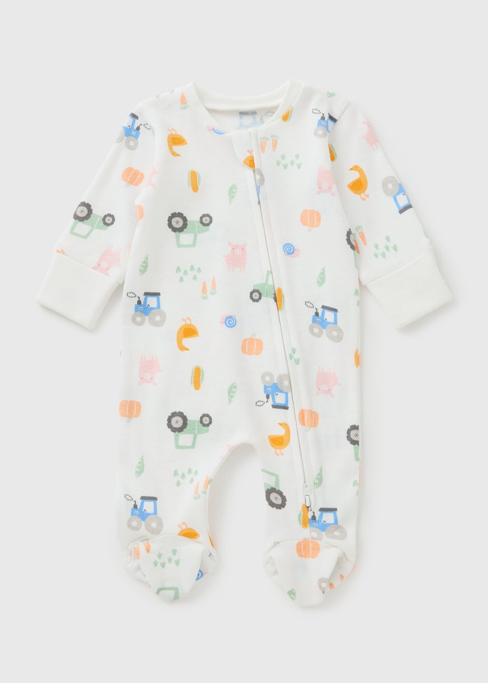Baby Boy Zip Up Sleepsuit (0-24 Mnths)