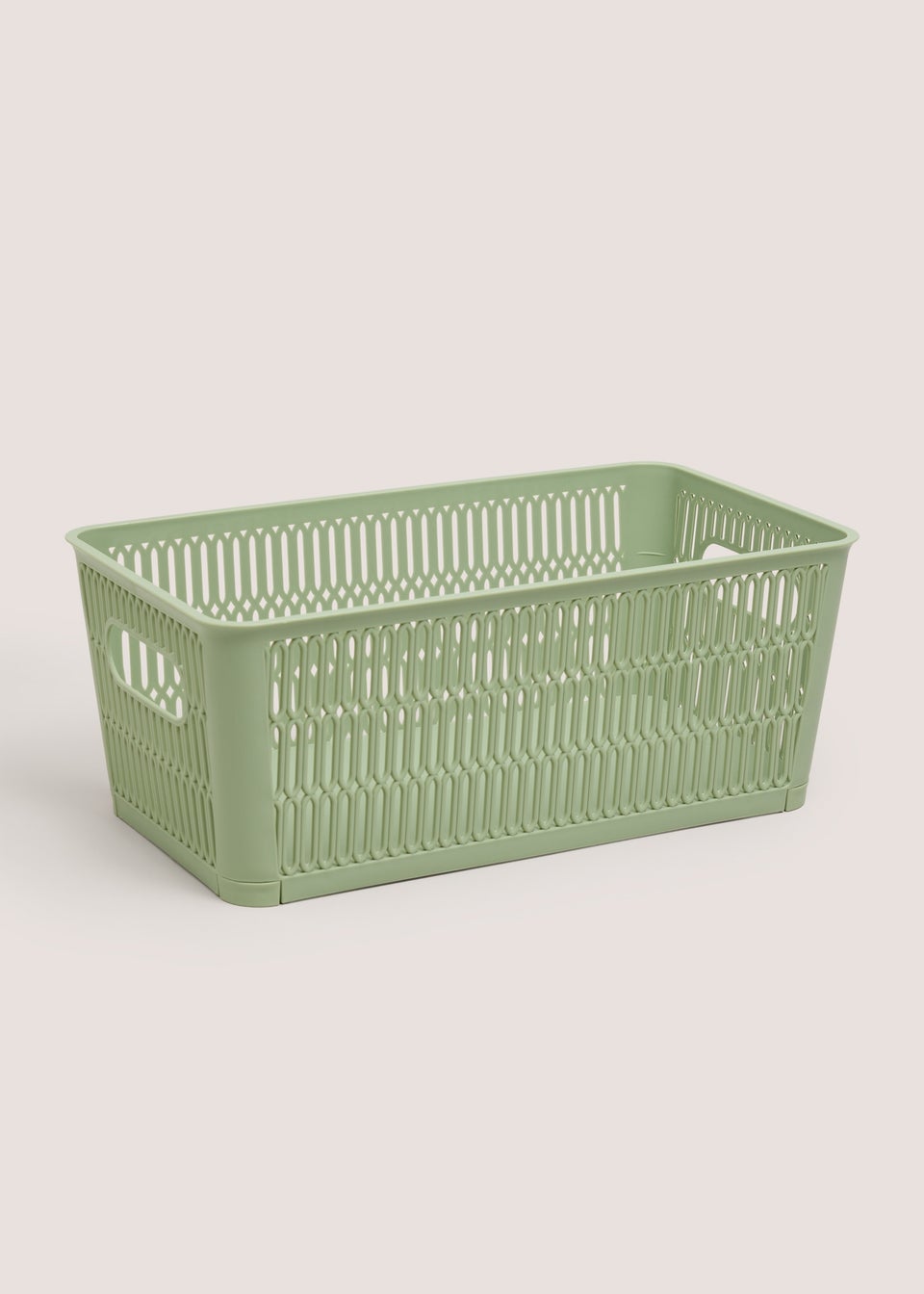 Green Plastic Medium Storage Basket