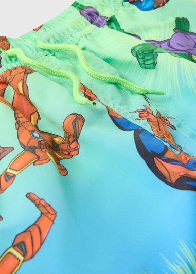Marvel Boys Blue Comic Swim Shorts (4-13yrs)