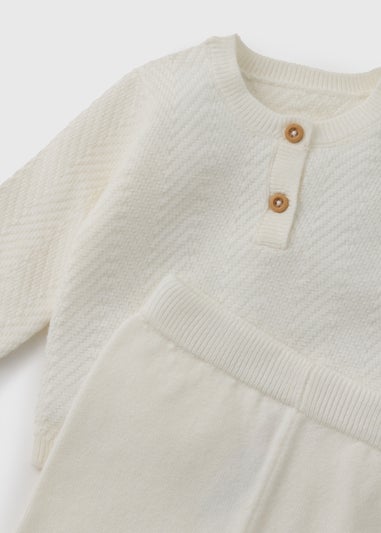 Baby Cream Knitted Top & Trouser Set (Newborn-12mths)
