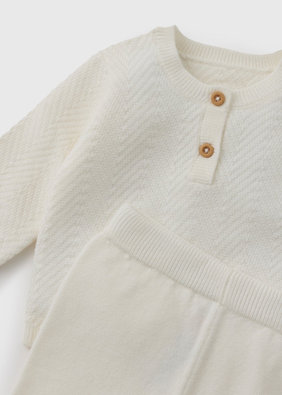 Baby Cream Knitted Top & Trouser Set (Newborn-12mths)