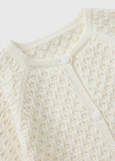 Baby White Knitted Romper (Nebborn-23mths)