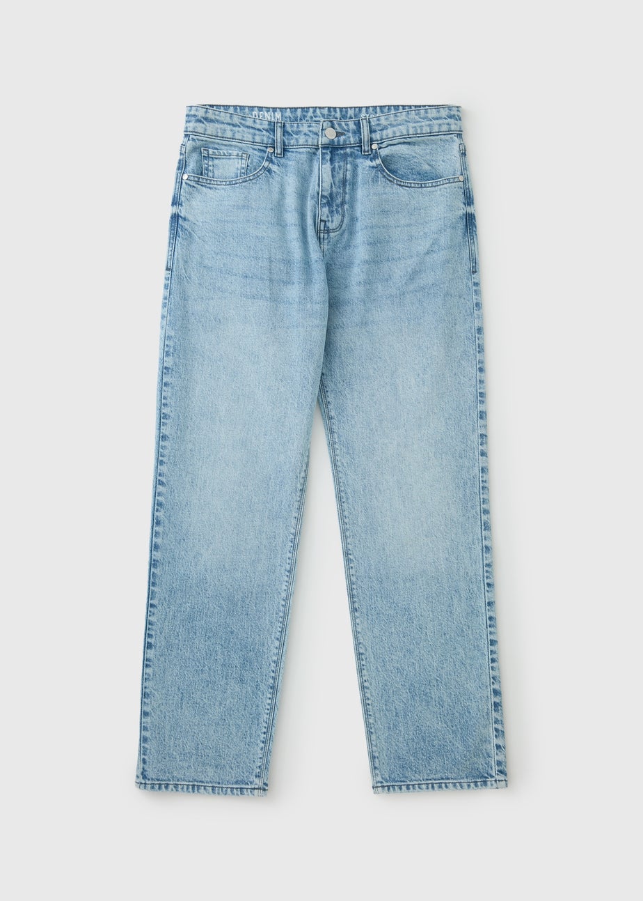 Vintage Light Wash Straight Fit Jeans