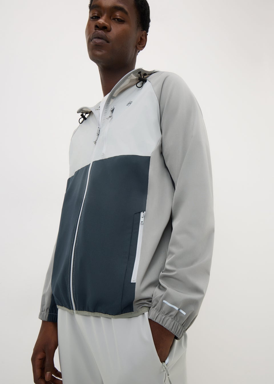 Souluxe Grey Woven Co Ord Sports Jacket
