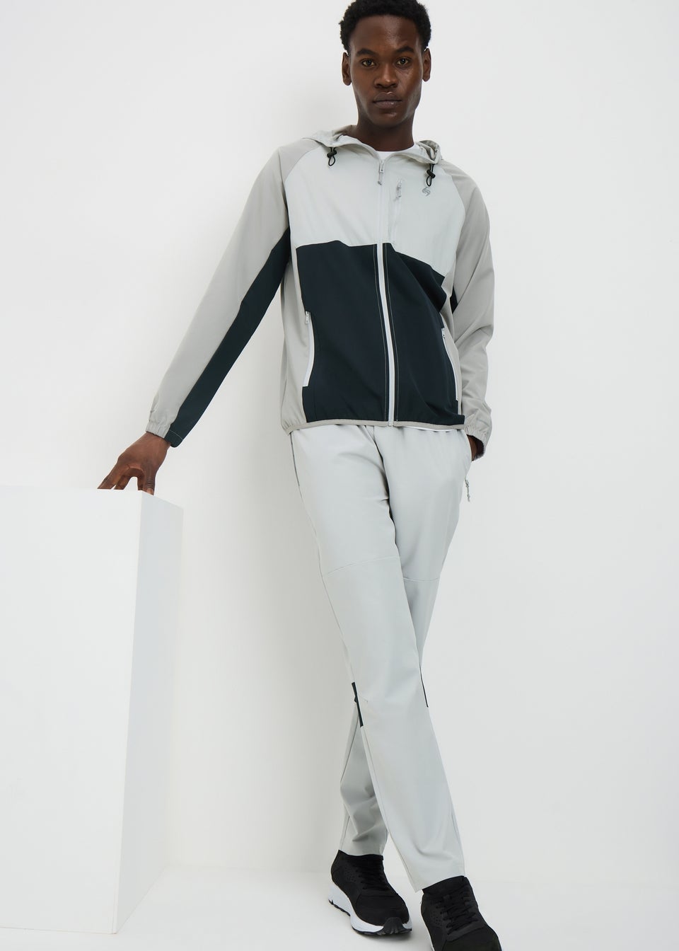 Souluxe Grey Woven Co Ord Jogging Bottoms