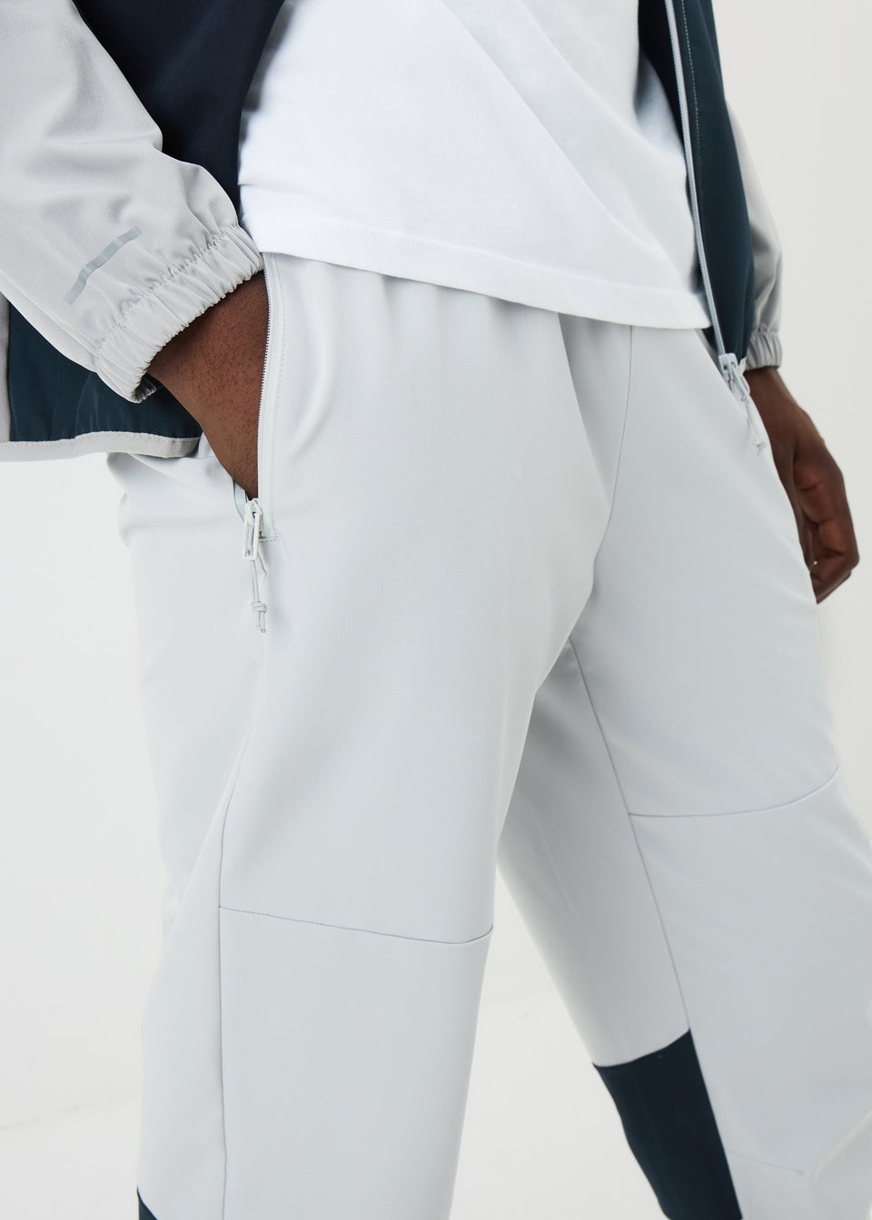 Souluxe Grey Woven Co Ord Jogging Bottoms