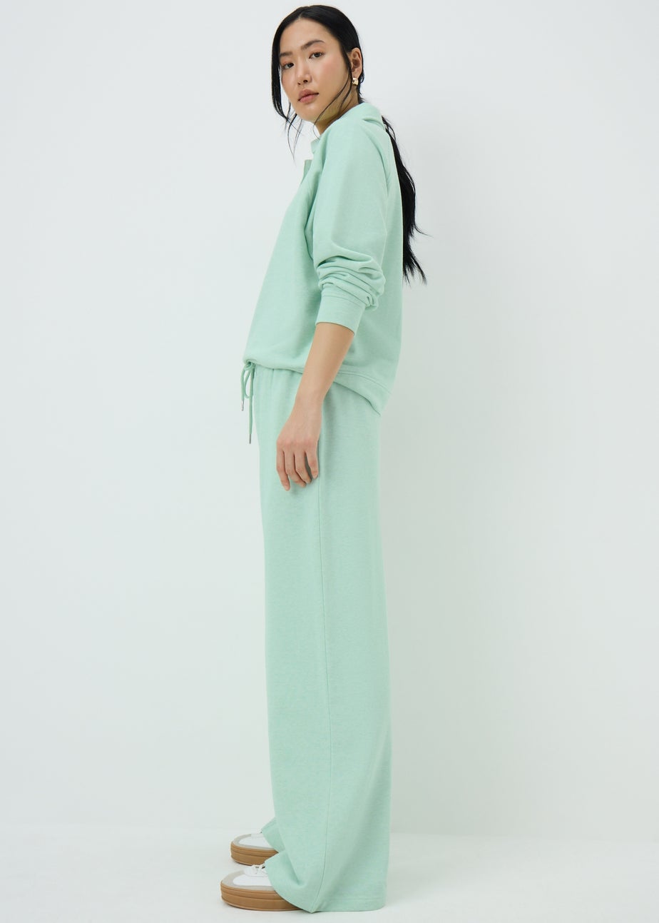 Green Wide Leg Jogging Bottoms