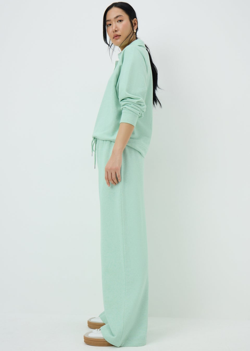 Green Wide Leg Jogging Bottoms
