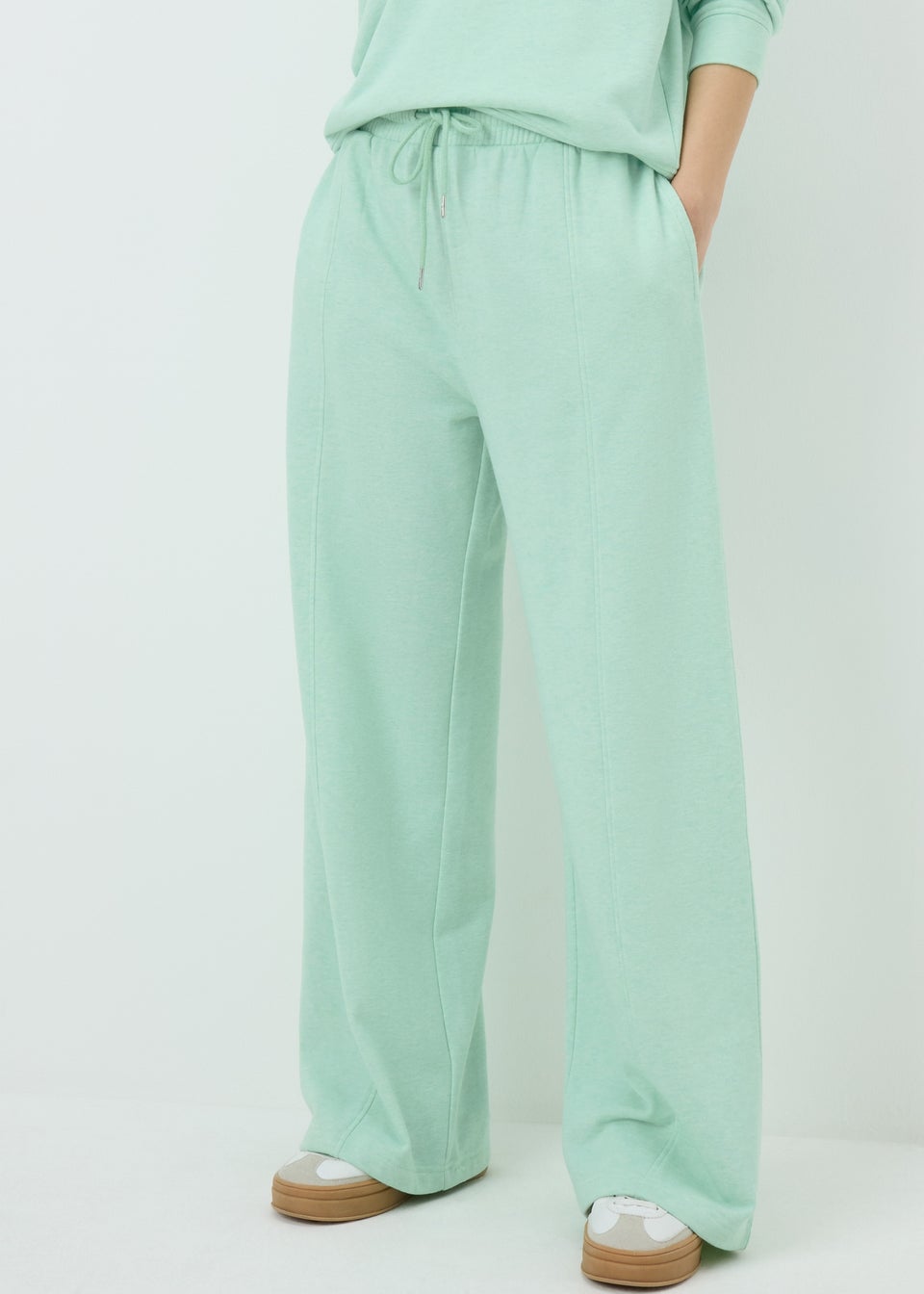 Green Wide Leg Jogging Bottoms