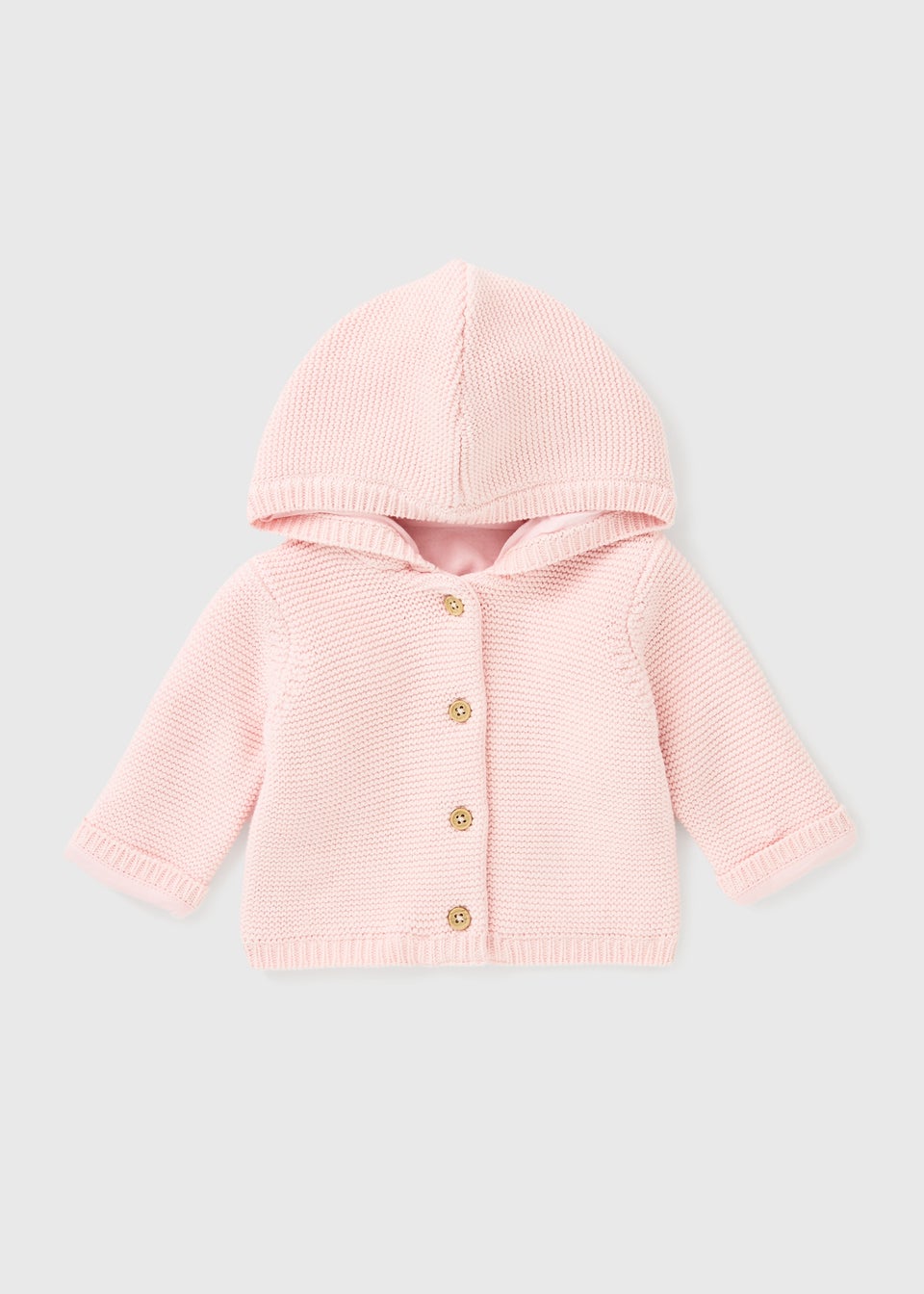Baby Pink Jersey Lined Cardigan (Newborn-23mths)