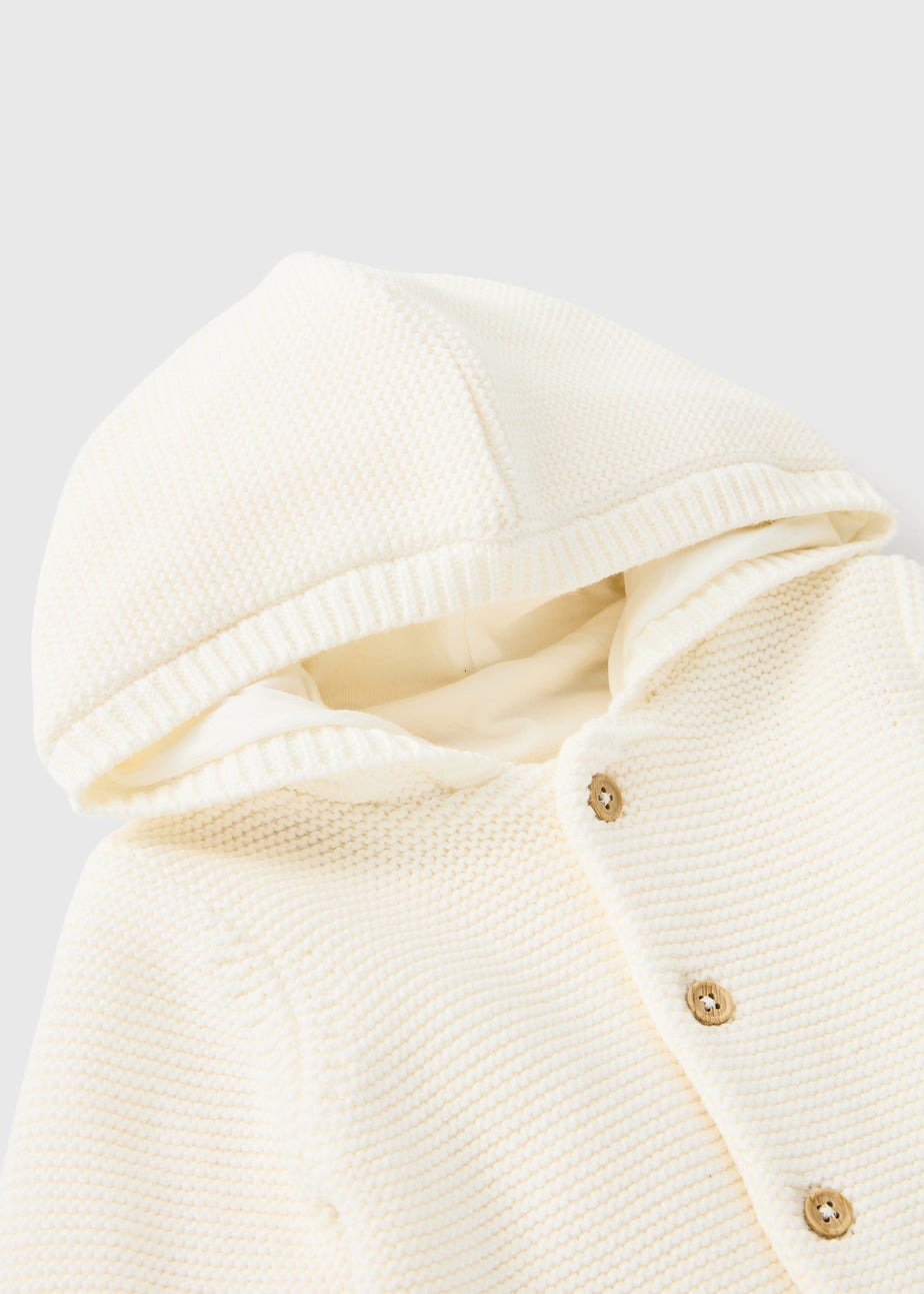 Baby Cream Jersey Lined Cardigan (Newborn-23mths)