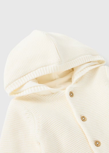 Baby Cream Jersey Lined Cardigan (Newborn-23mths)