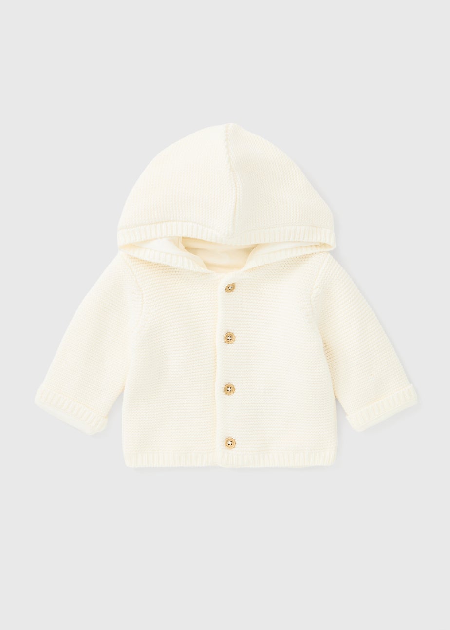 Baby Cream Jersey Lined Cardigan (Newborn-23mths)