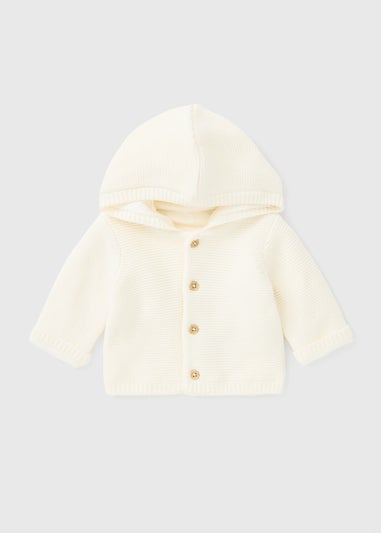 Baby Cream Jersey Lined Cardigan (Newborn-23mths)