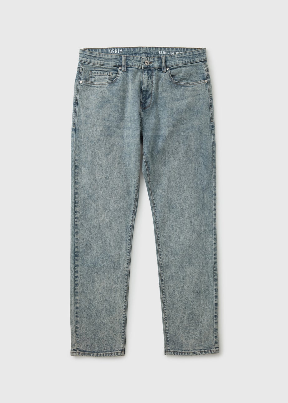 Mid Wash Slim Fit Jeans