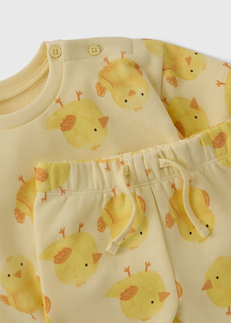 Baby Yellow Chick Sweatshirt & Jogging Bottom Set (Newborn-23mths)