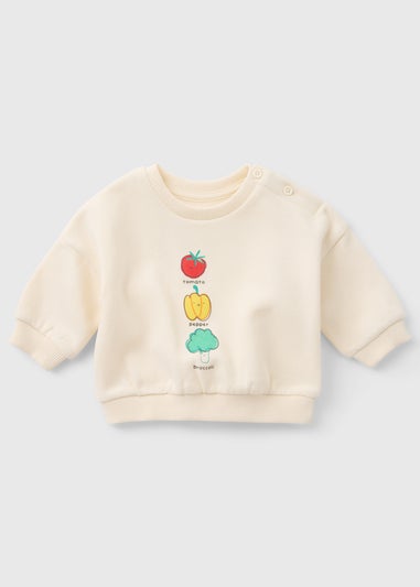 Baby Cream Veg Sweatshirt (Newborn-23mths)