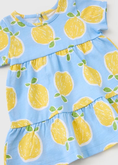 Baby Blue Lemon Dress (Newborn-23mths)