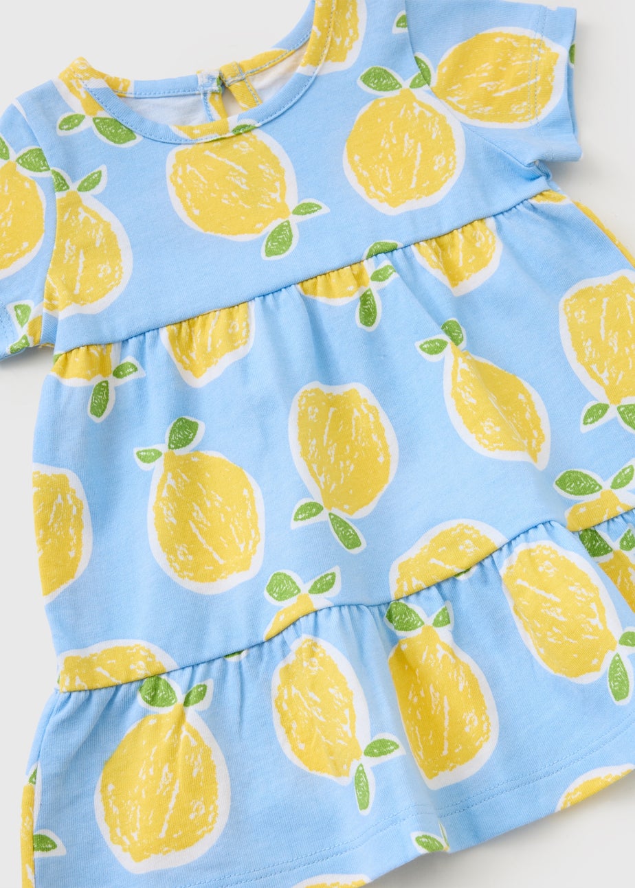 Baby Blue Lemon Dress (Newborn-23mths)