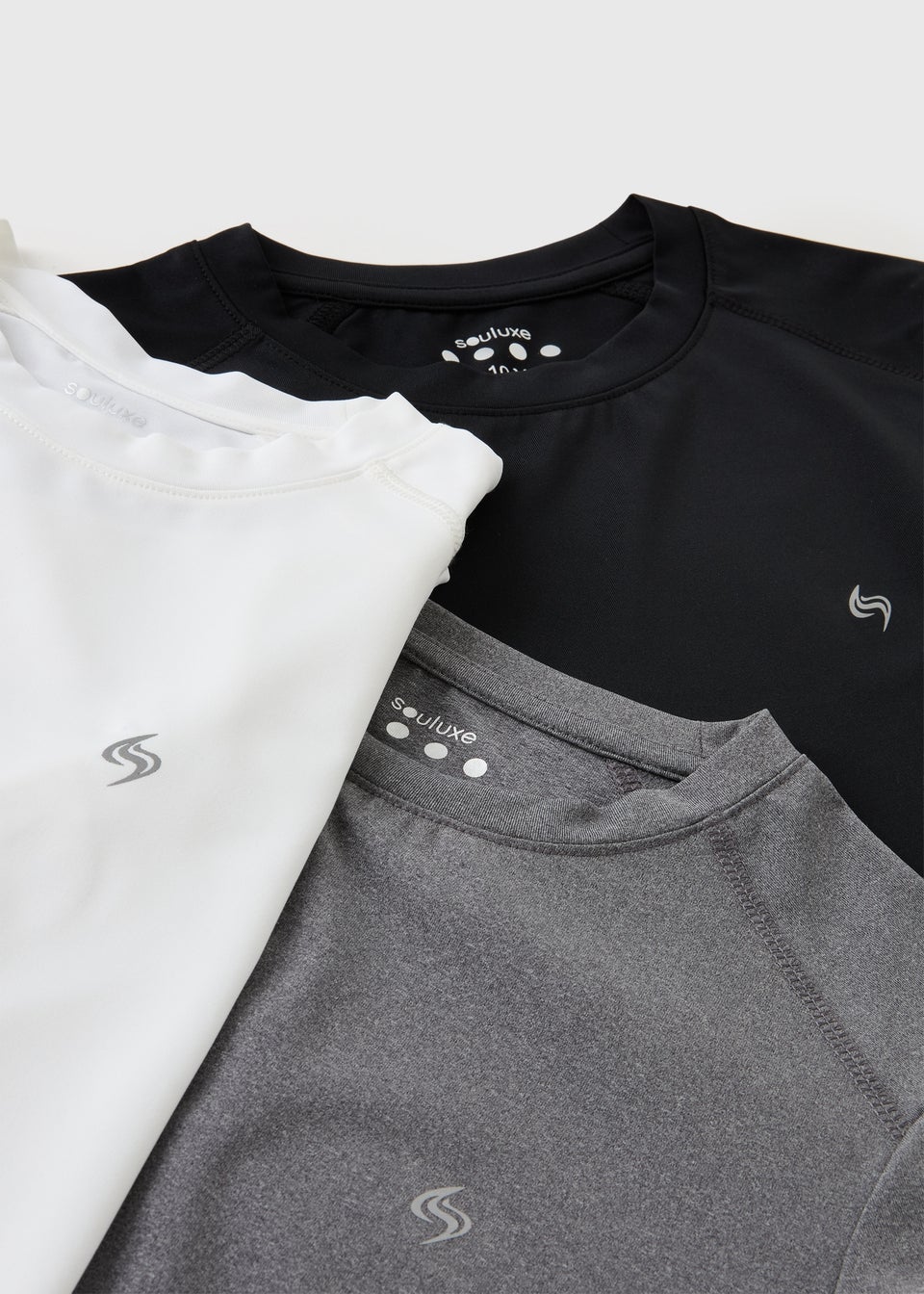 Souluxe 3 Pack Boys Black Sports T-Shirts (7-15yrs)