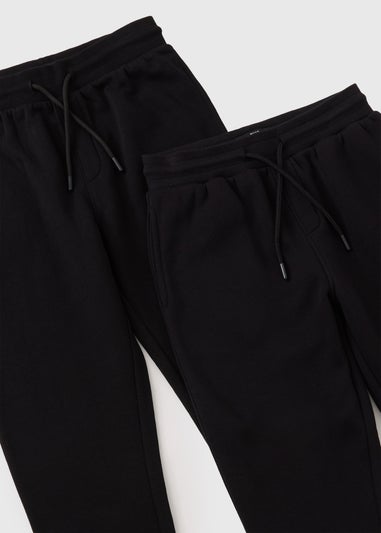 2 Pack Boys Black Joggers (7-15yrs)