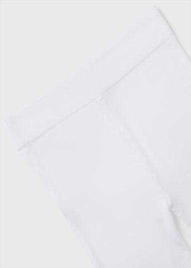 2 Pack Girls White Tights (Ages 4–13 Years)