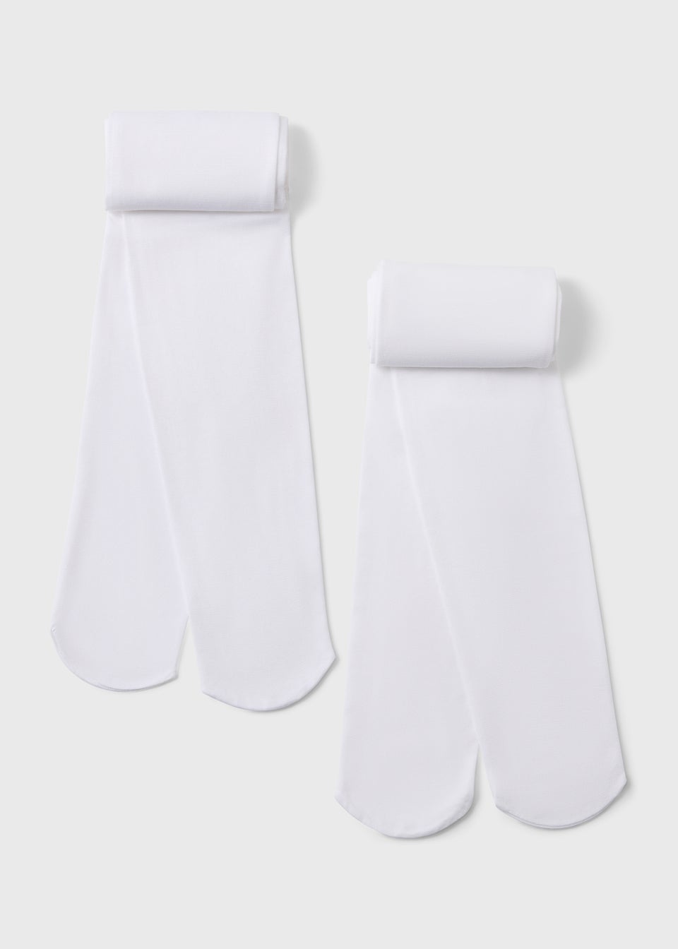 2 Pack Girls White Tights (Ages 4–13 Years)