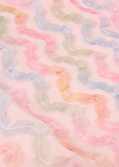 Girls Pink Pastel Mesh Dress