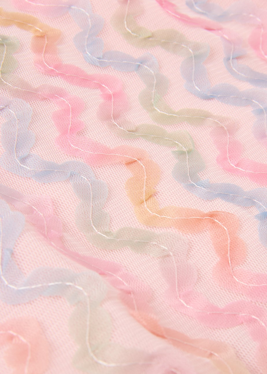 Girls Pink Pastel Mesh Dress