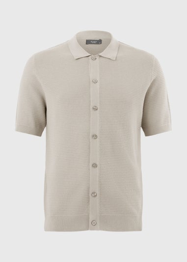 Stone Knitted Textured Shirt