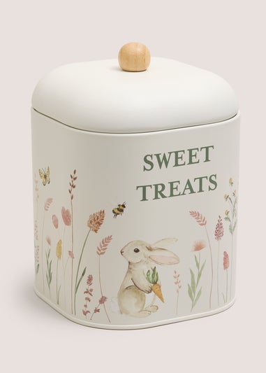 Cream Rabbit Sweet Treats Tin