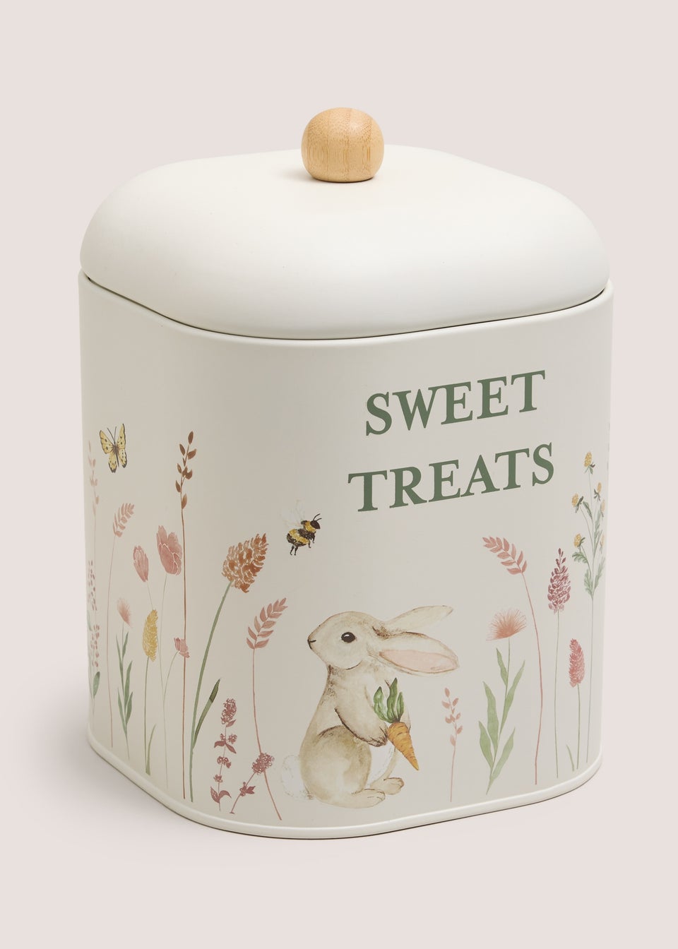 Cream Rabbit Sweet Treats Tin