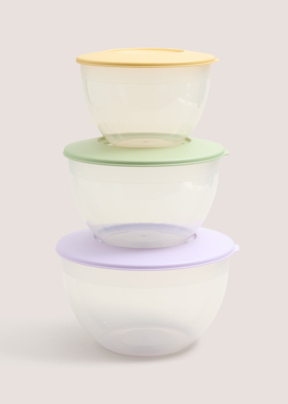 3 Piece Multicolour Mixing Bowls