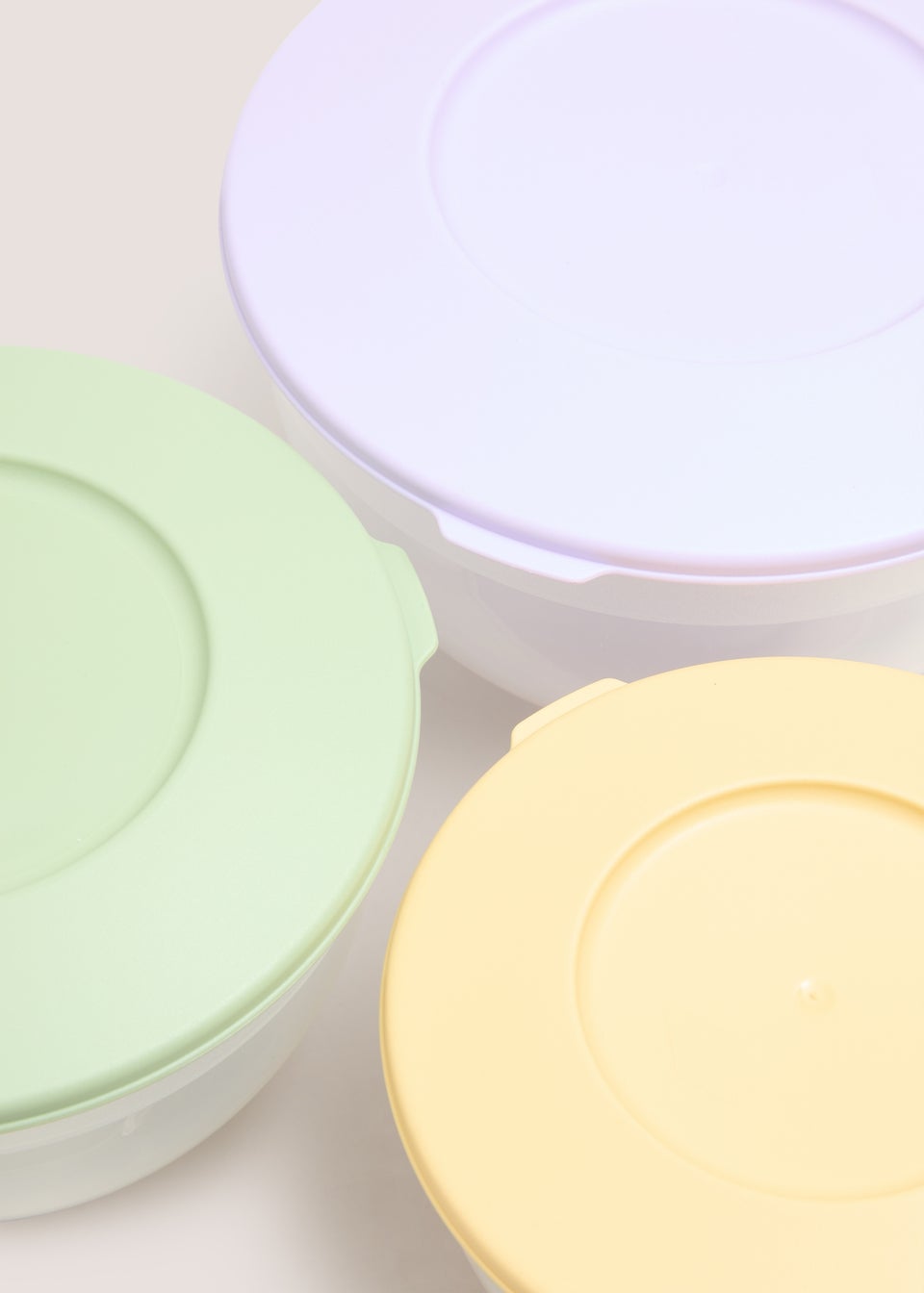 3 Piece Multicolour Mixing Bowls