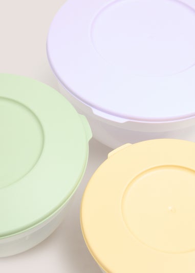 3 Piece Multicolour Mixing Bowls