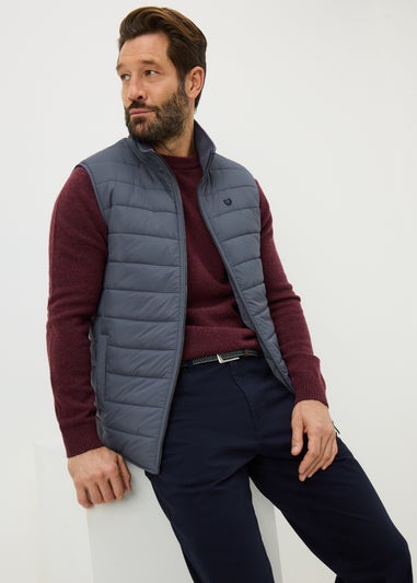 Lincoln Grey Quilted Gilet