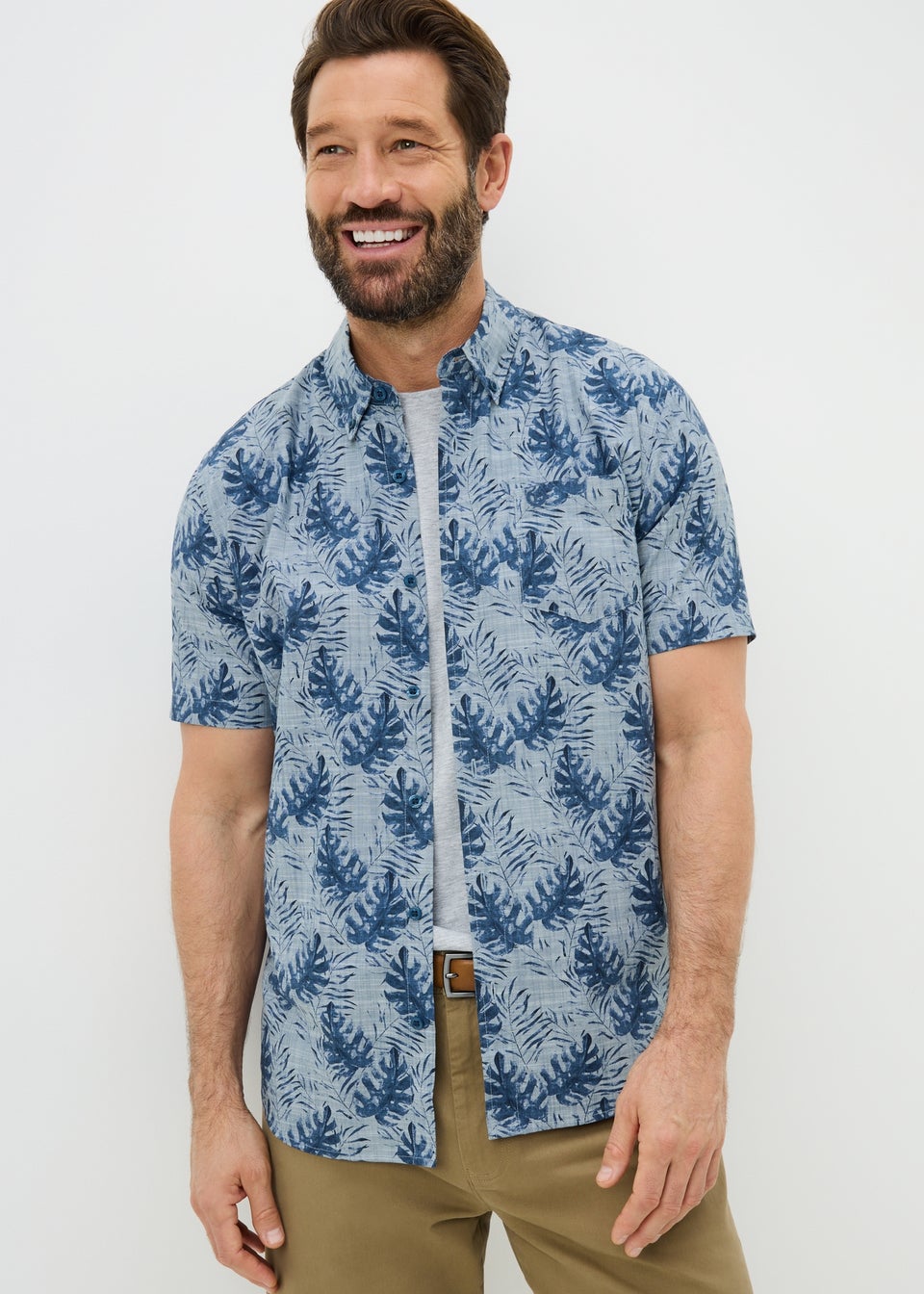 Navy Printed Shirt