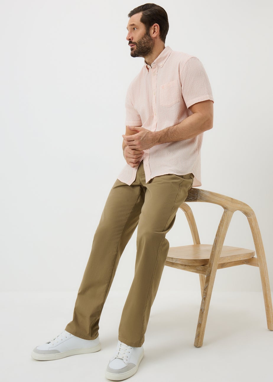 Pink Stripe Seersucker Shirt