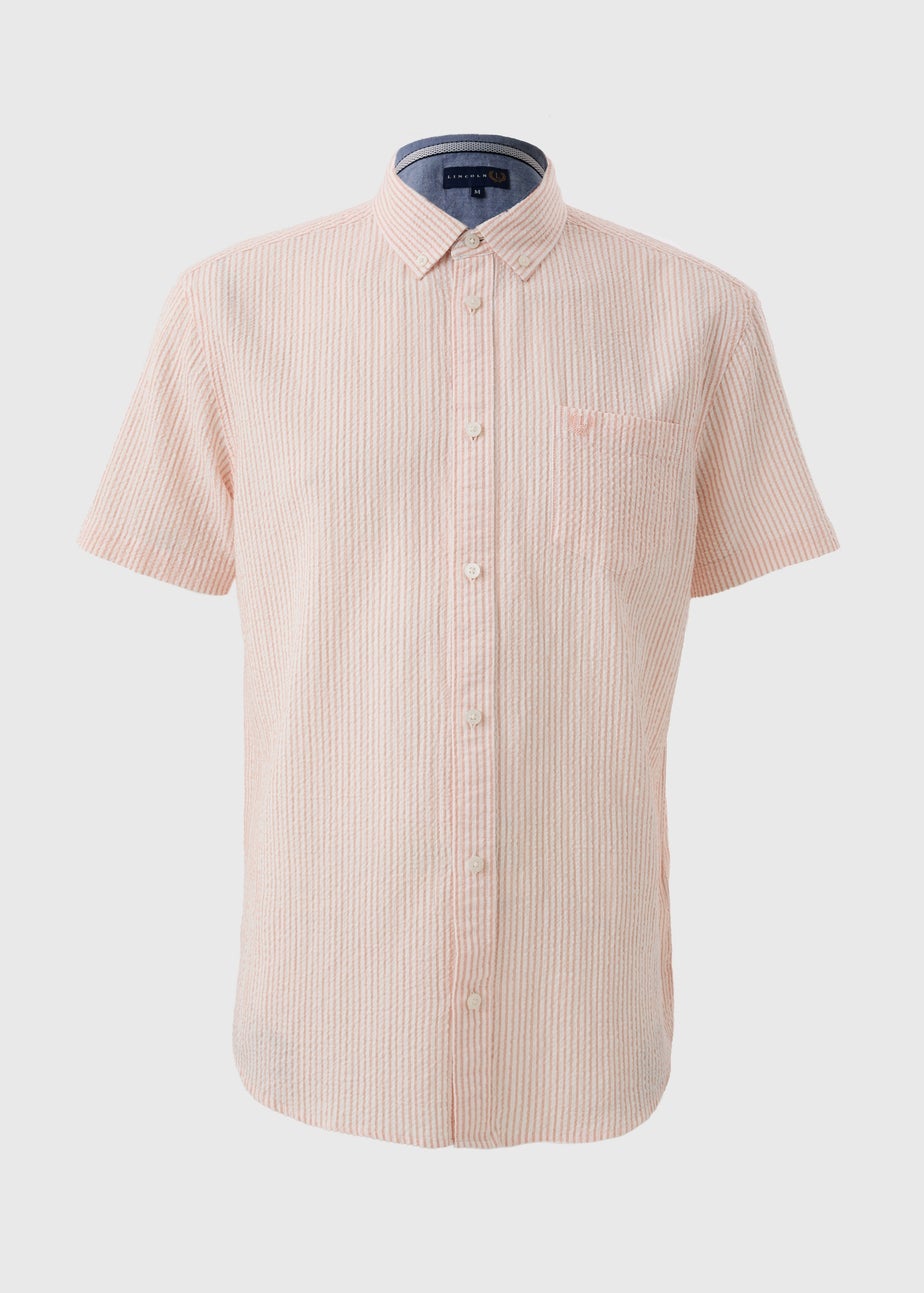 Pink Stripe Seersucker Shirt