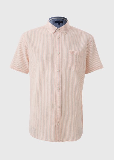 Pink Stripe Seersucker Shirt