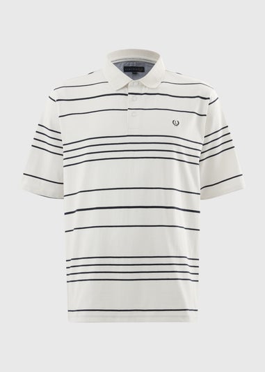 Lincoln Ecru Stripe Smart Polo Shirt