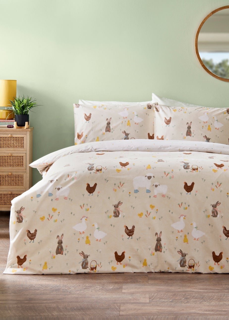 Natural Farm Animal Duvet Set