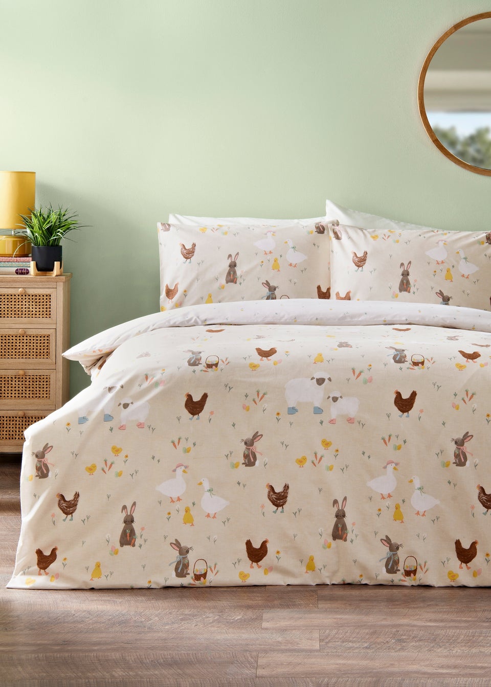 Natural Farm Animal Duvet Set