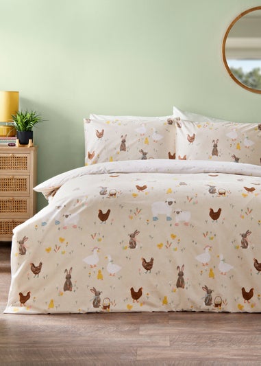 Natural Farm Animal Duvet Set