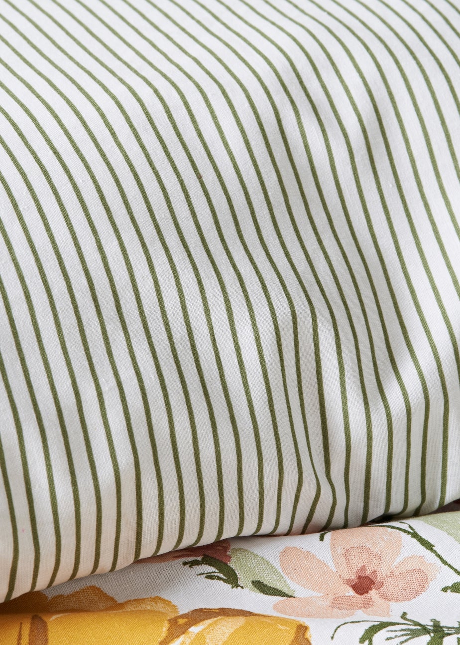 Multicolour Floral Ruffle Trim Duvet Set