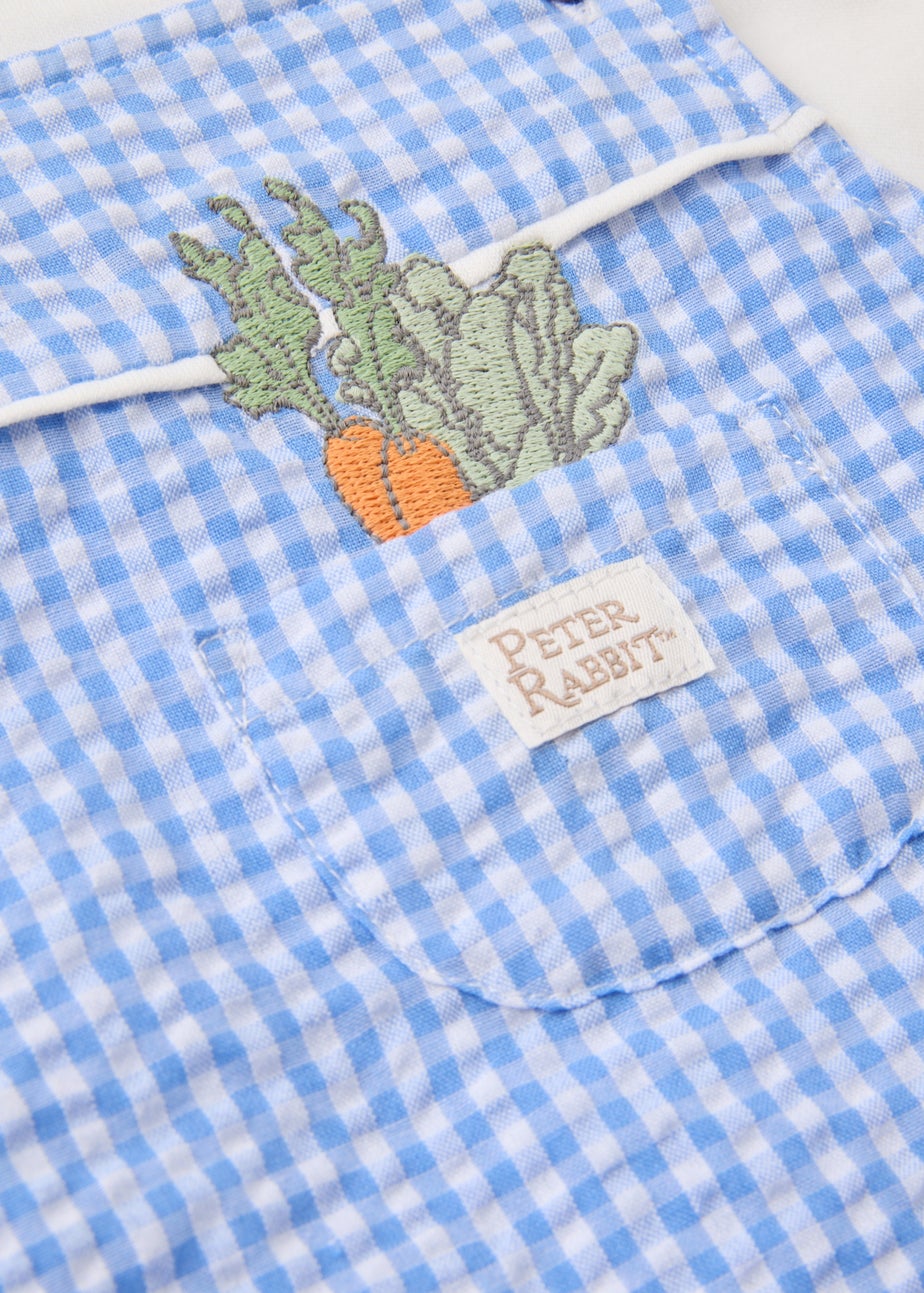 Baby Blue Peter Rabbit Gingham Dungarees (Newborn-23mths)