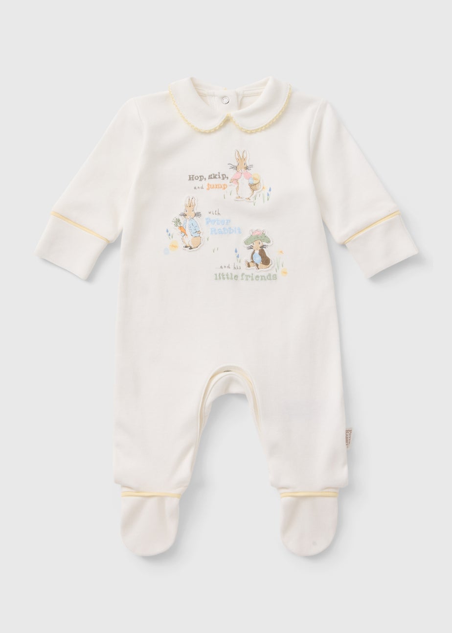Peter Rabbit Baby Cream Sleepsuit (Newborn-12mths)