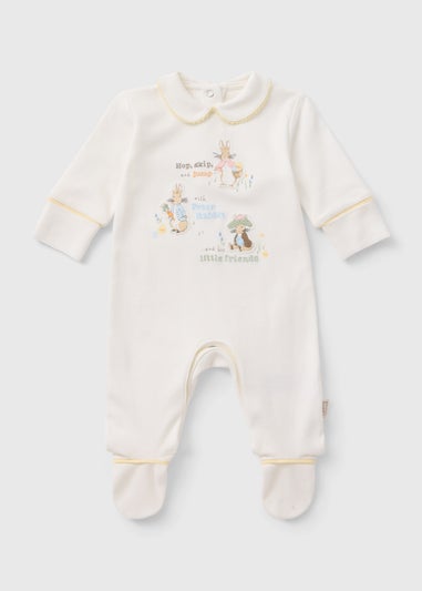 Peter Rabbit Baby Cream Sleepsuit (Newborn-12mths)