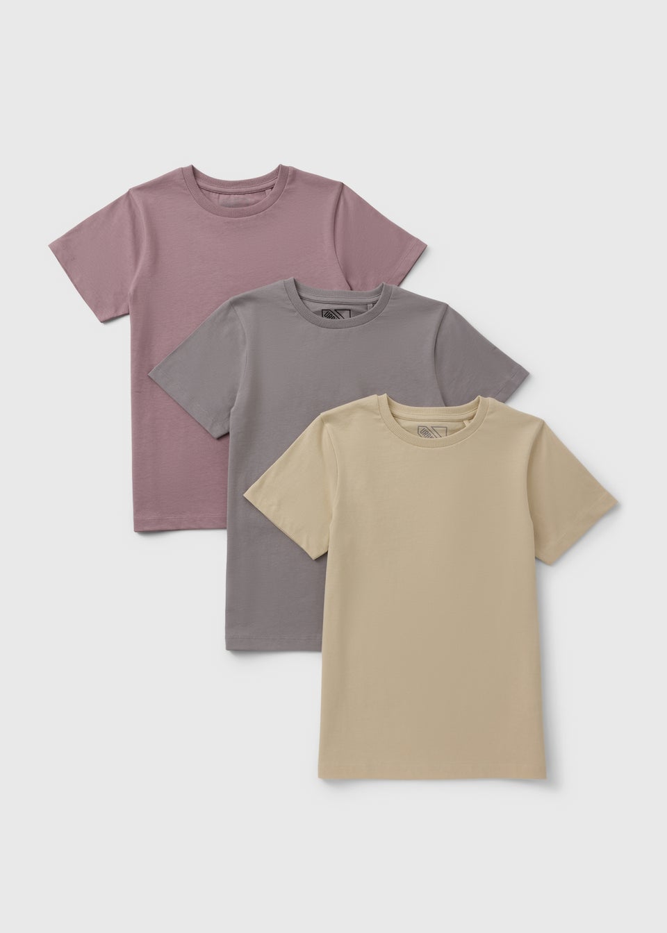 3 Pack Boys Multicolour Plain T-Shirts (7-15yrs)